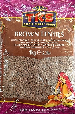 TRS WHOLE BROWN LENTILS 1KG