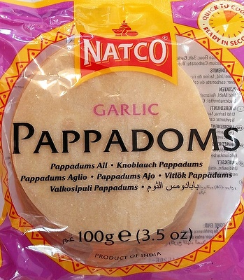 NATCO MINI PAPAD GARLIC 100G